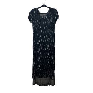 Jessica Howard Vintage V-Neck Short Sleeve Womens Overlay Maxi Dress Size Medium